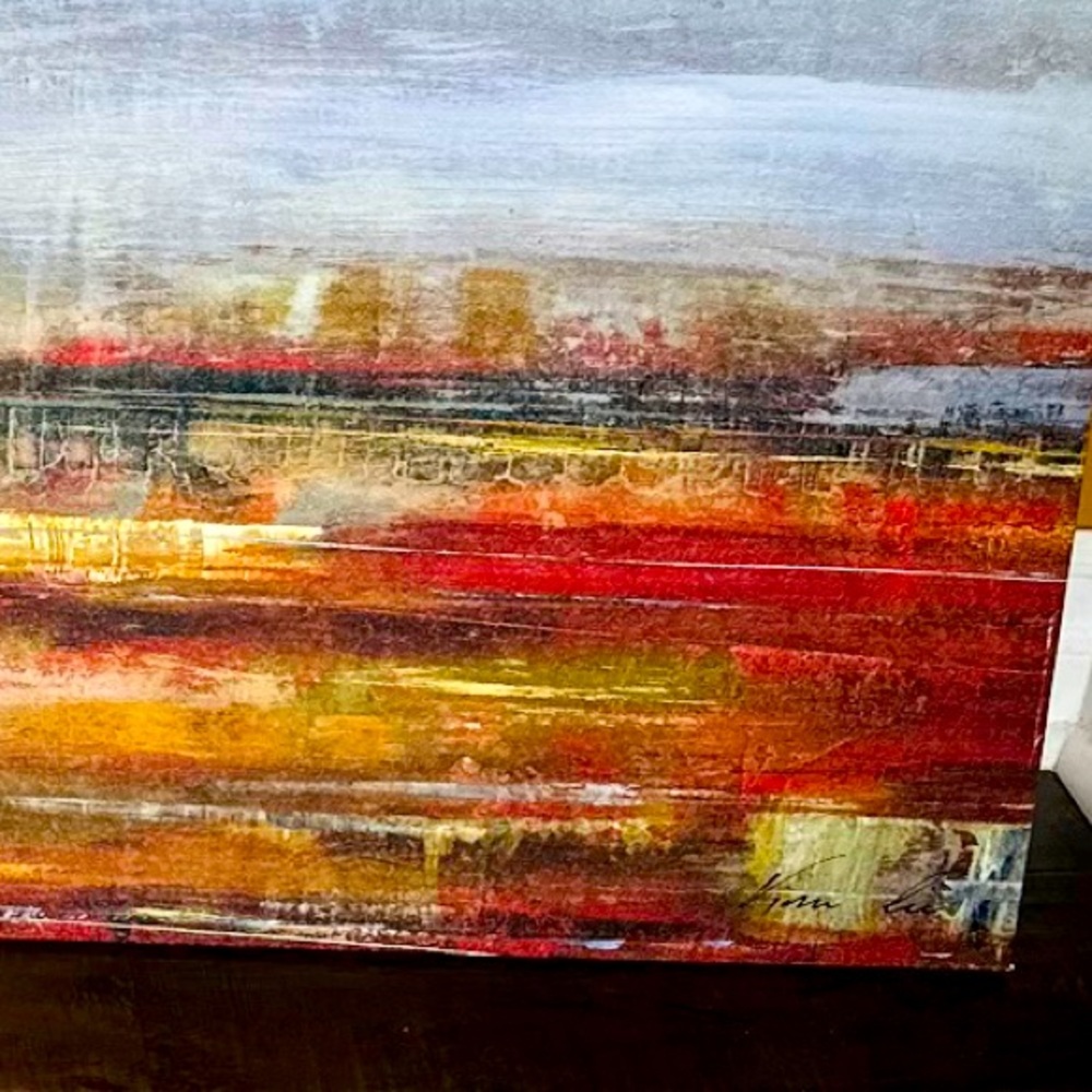 Canvas Blue Horizon painting by Viola Lee